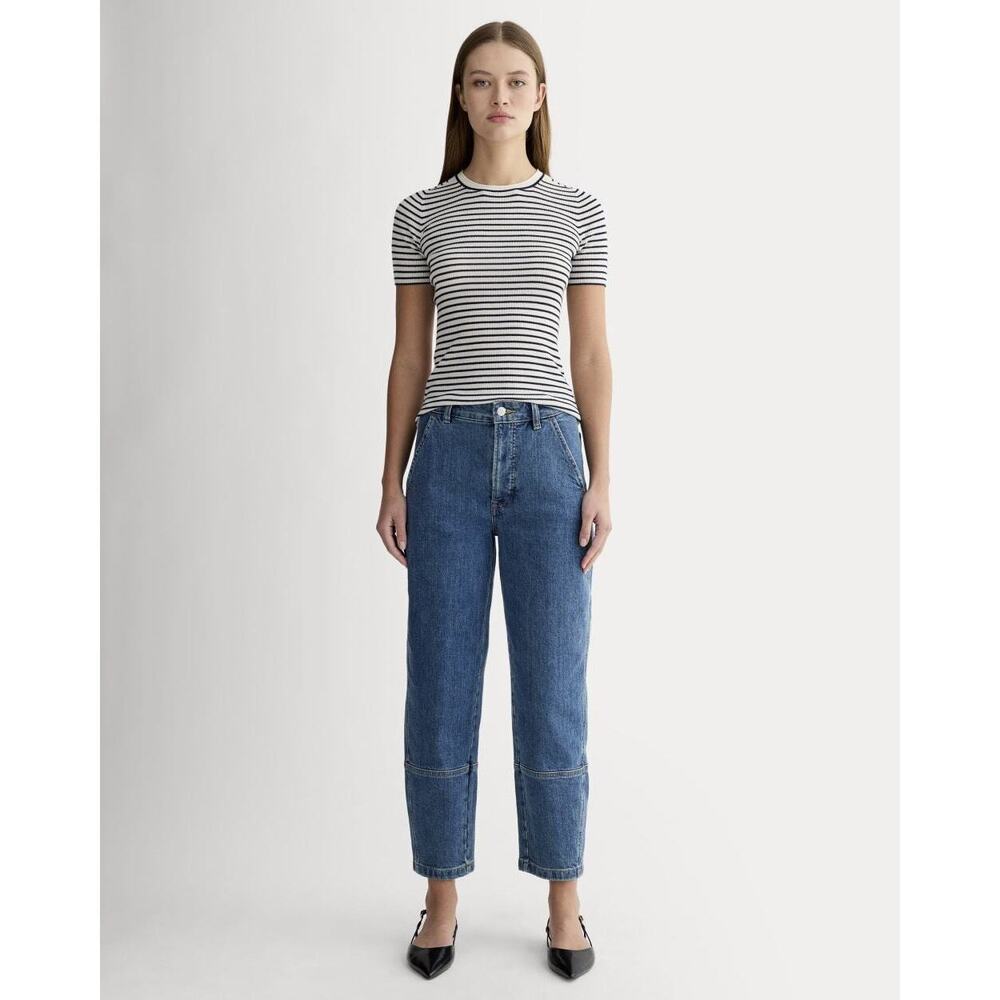 Everlane Women's Utility Barrel Pant in New Blue, Size 28, Cotton/Denim